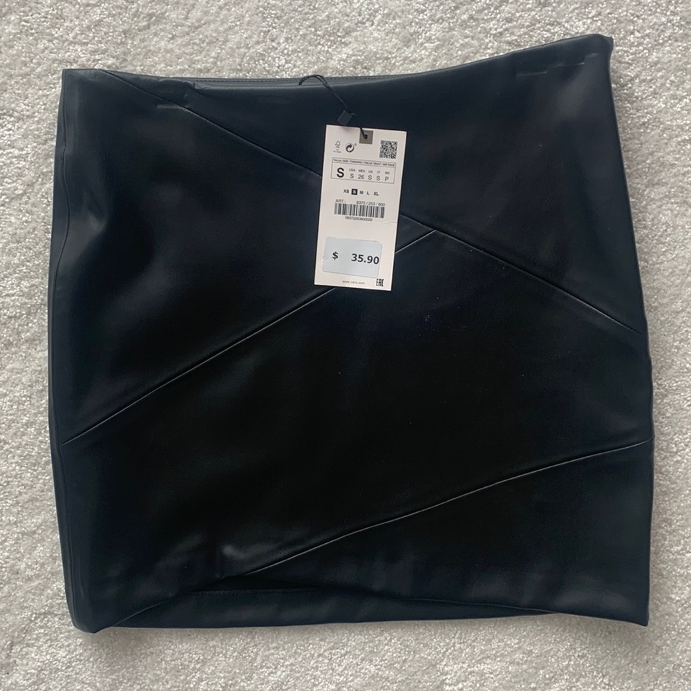 Zara faux leather skirt